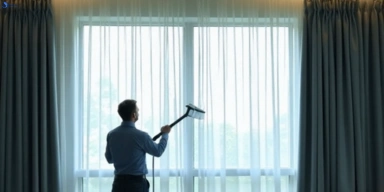 Commercial curtain steam cleaning service cedar-vale hotels offices