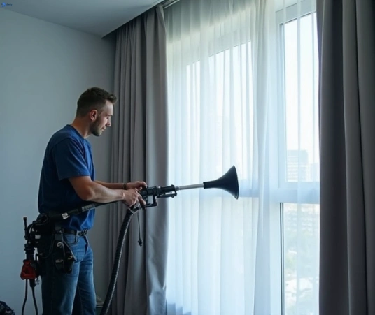 Professional curtain steam cleaning process equipment Matty Curtain Cleaning cedar-vale