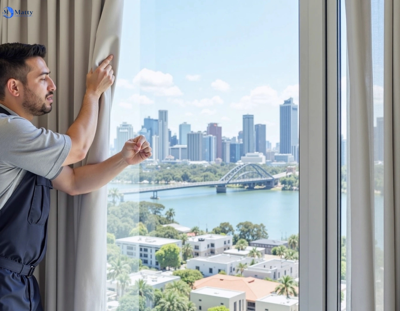 Professional curtain steam cleaning service cedar-vale QLD by Matty Curtain Cleaning